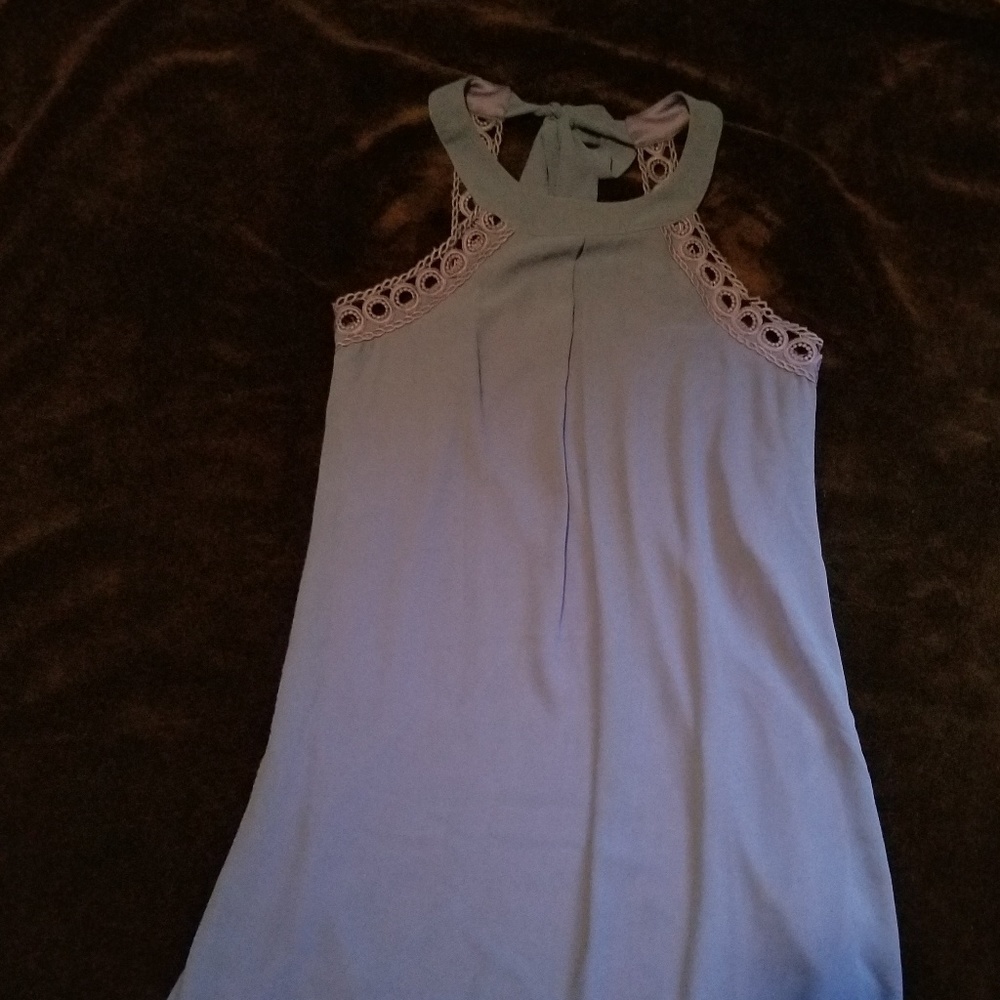 Royal blue chiffon dress